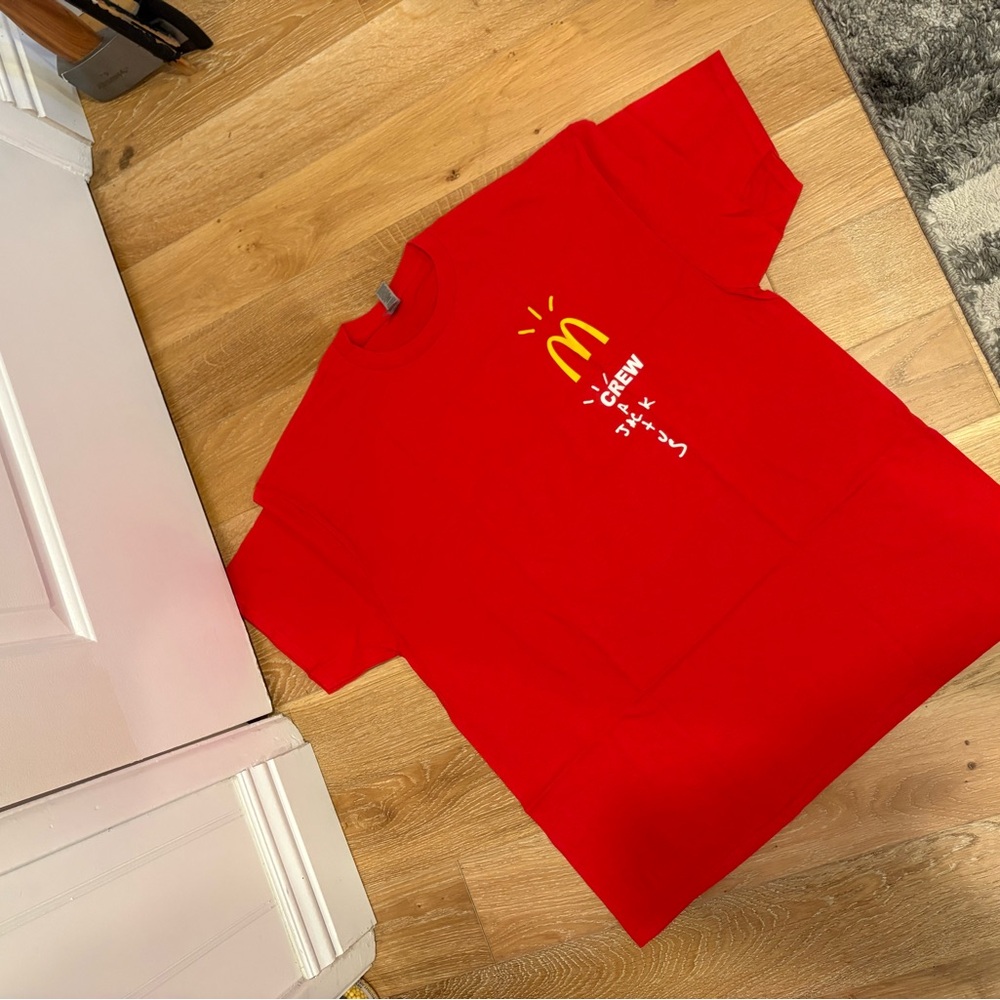 Travis Scott..Cactus Jack X McDonald's Red Crew T-Shirt